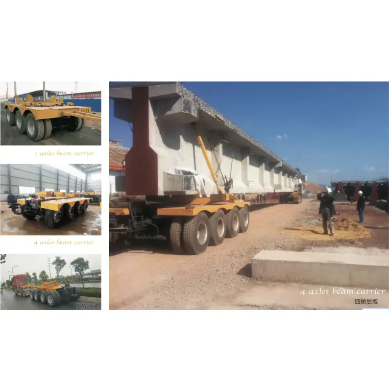 รถเทรลเลอร์กึ่งเรียบ 3 เพลาขนาด 12.4m