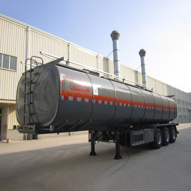 45cbm 45000l Carbon Steel Oil Tanker Semi Trailer พร้อม 5 ช่อง
