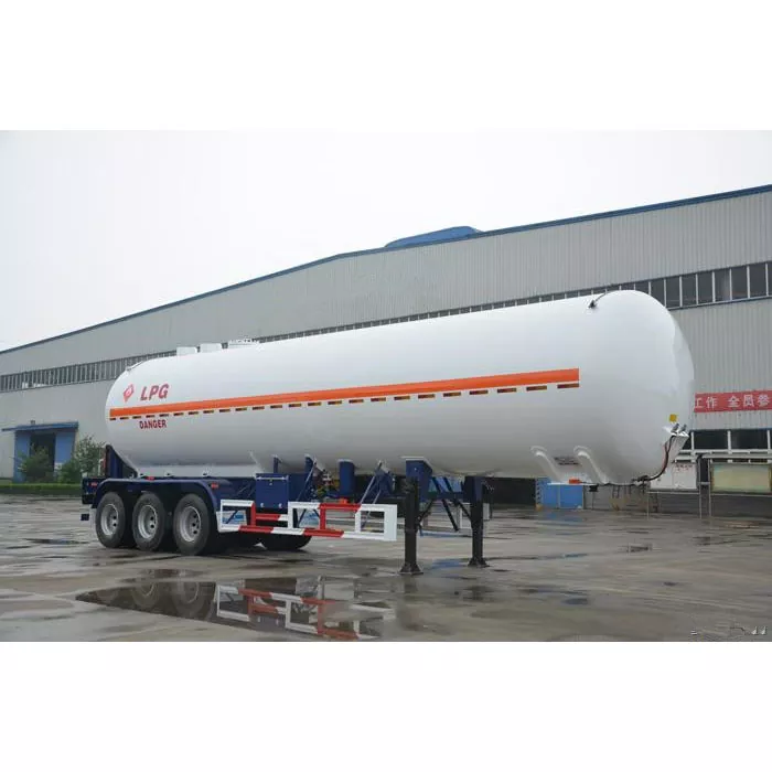50cbm 3-axle Lpg Tanker Semitrailer พร้อมวาล์วมาตรฐานยูโร