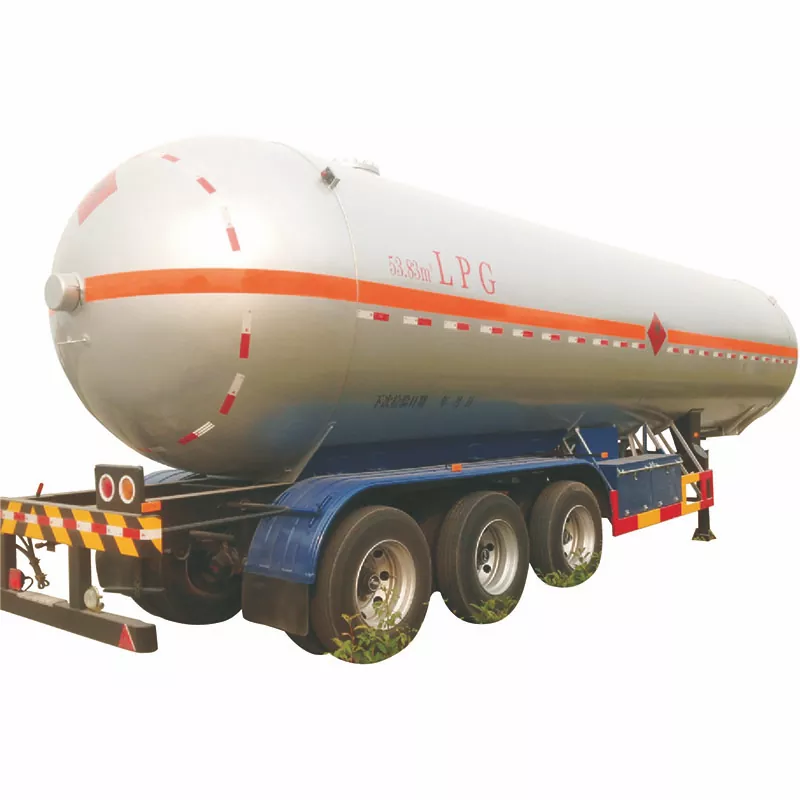 50cbm 3 Axles Lpg Tank Semitrailer พร้อมความจุ 50cbm Fuwa Axle