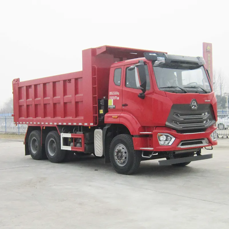 Sinotruk Howo 6 × 4 รถดั๊มพ์ euro II 371hp 20cbm Dump Box